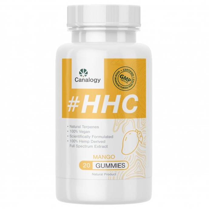 Canalogy HHC Gummies - Mango, 500 mg, (20 ks x 25 mg)