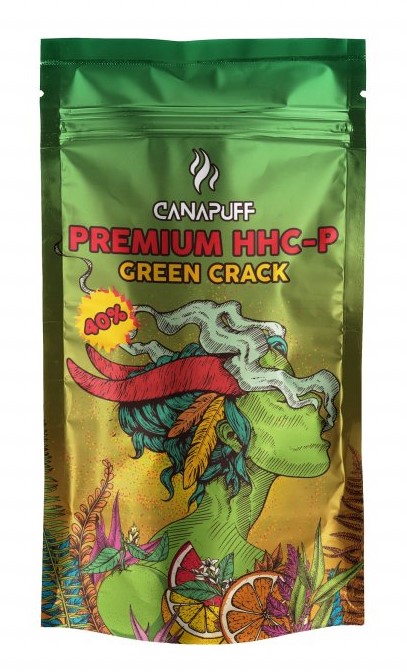 CanaPuff - GREEN CRACK 40 % - Premium HHCP Fleurs, 1g - 5g