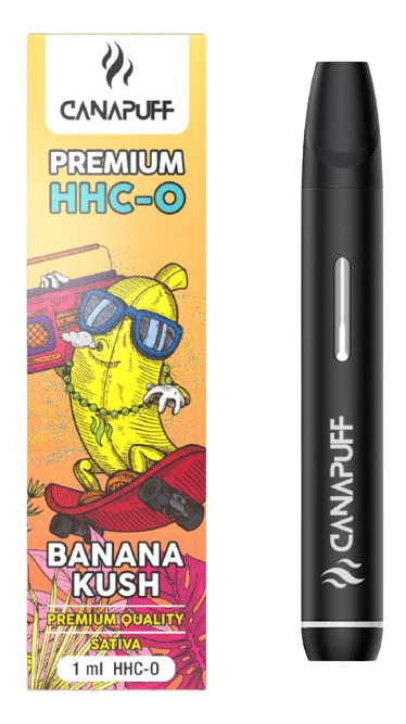 CanaPuff Banana Kush 96 % HHC-O - Egyszer használatos vape pen, 1 ml