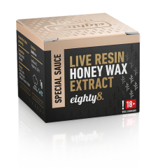 Eighty8 CBD Live Resin Honungsvaxextrakt, 65 % CBD, 1 g