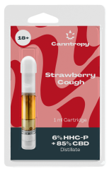 Canntropy HHCP mišinio kasetė "Strawberry Cough", 6 % HHC-P, 85 % CBD, 1 ml