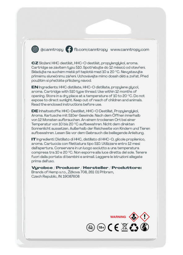 Canntropy HHC Mengpatroon Girl Scout Cookies, 50 % HHC-O, 40 % HHC, 0,5 ml