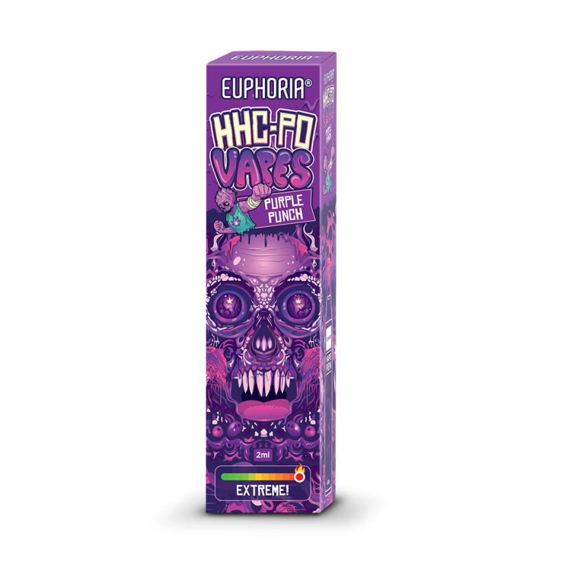 Vapeador desechable Euphoria HHCPO Purple Punch, 85% HHCPO, 2 ml