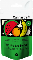 Cannastra CBG9 Flower Fruity Big Bang, CBG9 85% kvalitāte, 1g - 100g