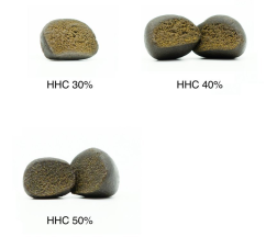 HHC Hash mėginių rinkinys - HHC Hash 30 %, HHC Hash 40 %, HHC Hash 50 % - 3 x 1 g