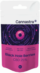 Cannastra CBD Fiori Black Hole Berries, CBD 25 %, 1 g - 100 g