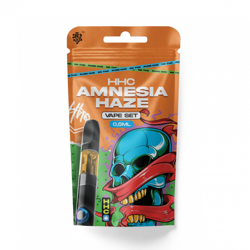 Tschechisches CBD HHC Set Batterie + Kartusche Amnesia Haze, 94 %, 0,5 ml