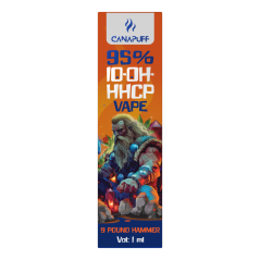 CanaPuff 10-OH-HHCP engangs-vape-pen 9 pund hammer, 10-OH-HHCP 95 %, 1 ml