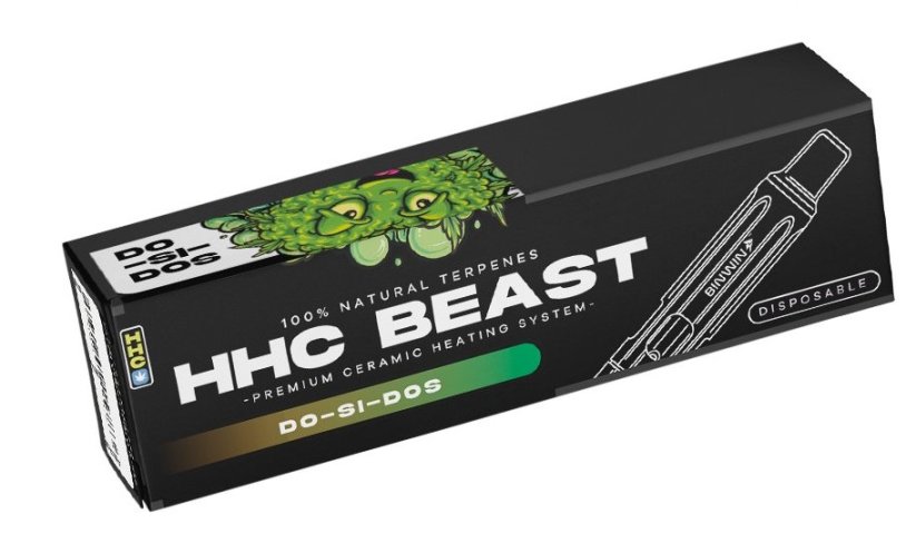 Tšehhi CBD HHC Vape BEAST Do-Si-Dos, 94 %, 1 ml