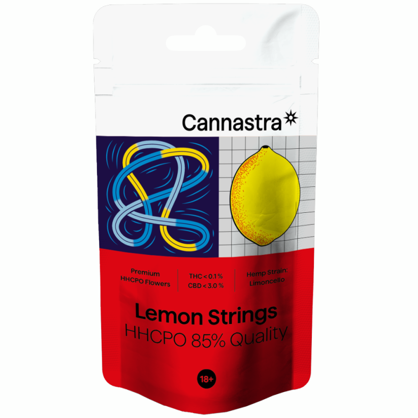 Cannastra HHCPO Flower Lemon Strings, HHCPO 85% kvaliteediga, 1g - 100g