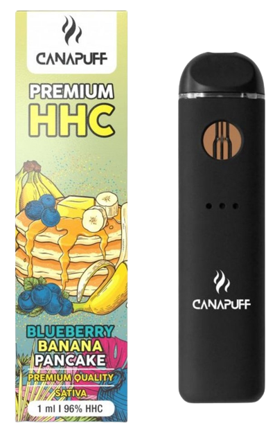 CanaPuff Vape Stift BLUEBERRY BANANA PANCAKE 96% HHC, 1ml