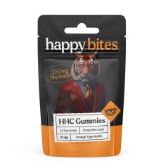 Happy Bites HHC guminukai Orange Tiger Maffia, 10 vnt. x 25 mg, 250 mg