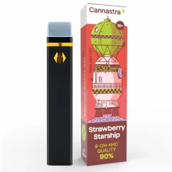 Cannastra 8-OH-HHC Vape Pen Strawberry Starship, 8-OH-HHC 90% kakovost, 1ml