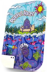 Best Buds Purple Haze Grand plateau à roulettes en métal avec carte de broyage magnétique