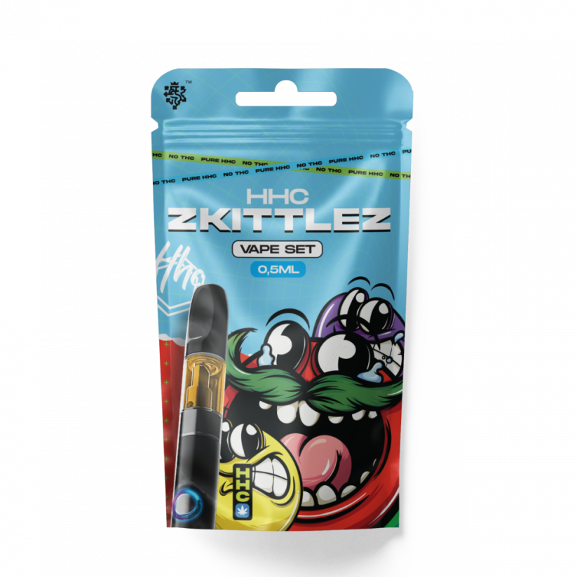 Tschechisches CBD HHC Set Batterie + Kartusche Zkittles, 94 %, 0,5 ml