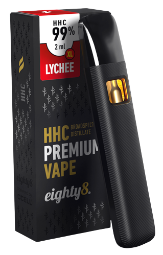 "Eighty8 HHC Vape Litchi", 99 % HHC, 2 ml