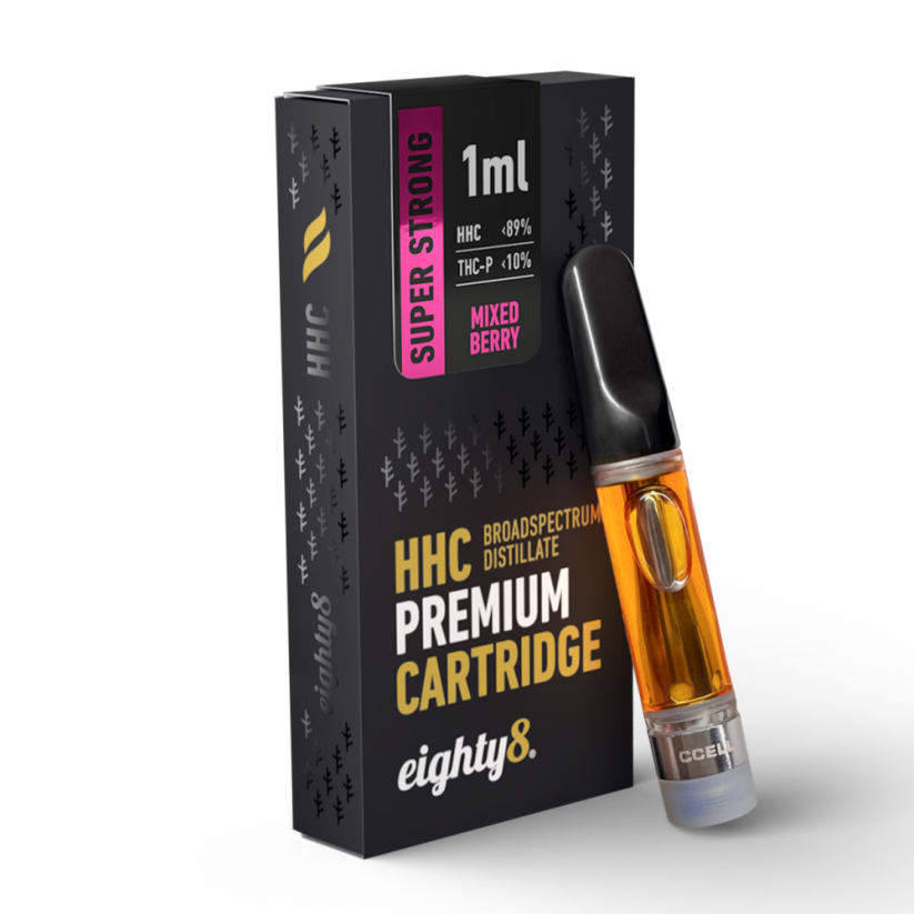 Cartucho Eighty8 Superstrong HHC Baga mista, 89 % HHC, 10 % THCP, CCELL, 1 ml