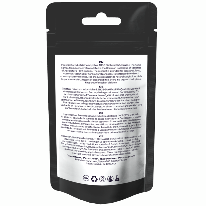 Canntropy THCB Hash Cannaloupe Haze, THCB 95% kvaliteet, 1 g - 5 g