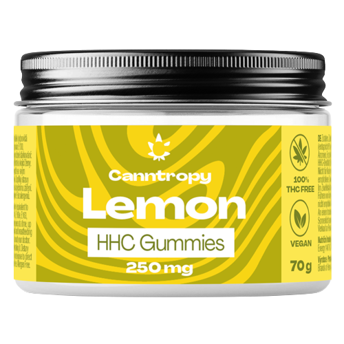 Canntropy HHC Fruit Gummies Lemon, 250 mg HHC, 10 ks x 25 mg, 70 g