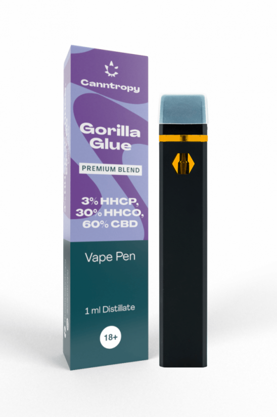 "Canntropy HHC-P-O Blend Vape Pen Gorilla Glue", HHC-P 3 %, HHC-O 30 %, CBD 60 %, 1 ml