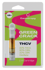 Canntropy THCV kartuša Green Crack - 20 % THCV, 60 % CBG, 20 % CBN, 1 ml