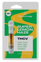 Canntropy THCV kartuša Super Lemon Haze - 20 % THCV, 60 % CBG, 20 % CBN, 1 ml