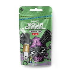 Čekijos CBD HHC kasetė "Sour Diesel", 94 %, 1 ml