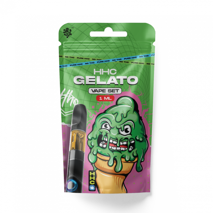 Set CBD HHC ceco Batteria + Cartuccia Gelato, 94 %, 1 ml