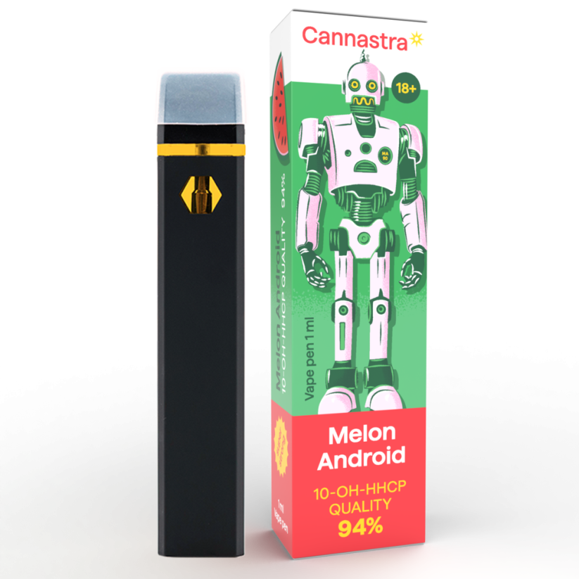 Cannastra 10-OH-HHCP Vape Pen Melon Android, 10-OH-HHCP 94% kvalita, 1ml