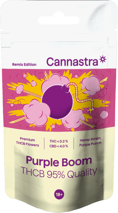 Cannastra THCB Flor Purple Boom, THCB 95% calidad, 1g - 100 g