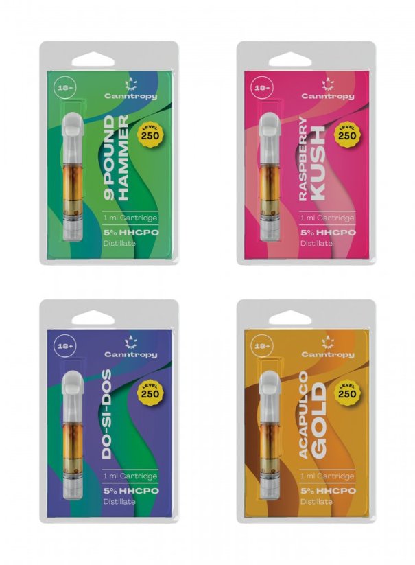 Canntropy HHCPO Cartriges, All in One Set - 4 γεύσεις x 1 ml