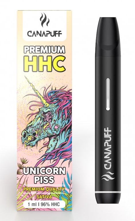 CanaPuff UNICORN PISS 96 % HHC - Vapepen til engangsbrug, 1 ml