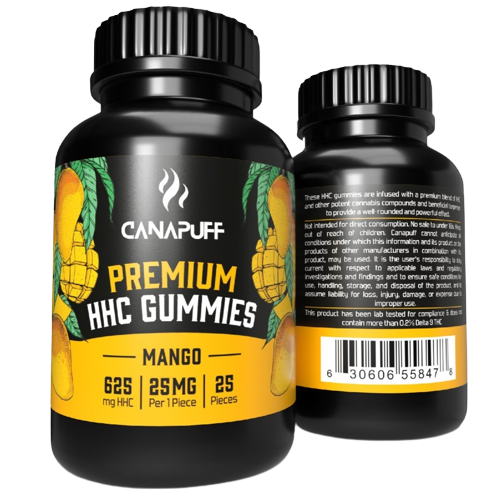 CanaPuff HHC Gummies Mango, 20 Stück x 25 mg, 500 mg, 70 g