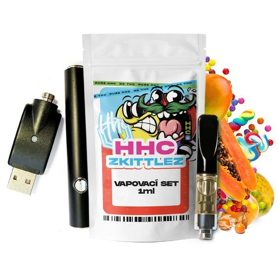 Set CBD HHC ceco Batteria + Cartuccia Zkittles, 94 %, 1 ml