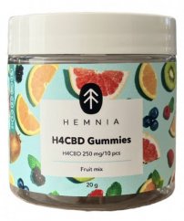 Hemnia H4CBD Gummies Fruit Mix, 250 mg H4CBD, 10 pcs x 25 mg, 20 g