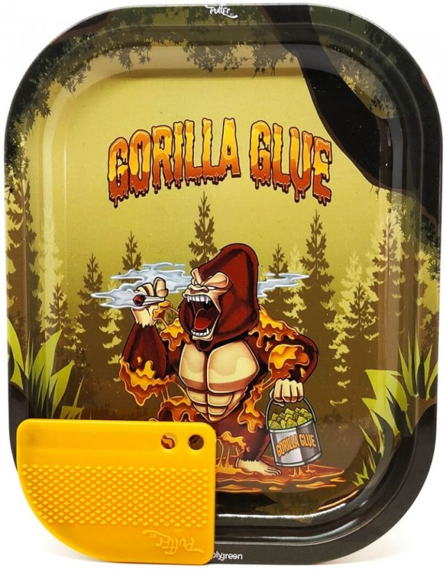 Best Buds Gorilla Glue Μικρός μεταλλικός δίσκος κύλισης με μαγνητική κάρτα μύλου