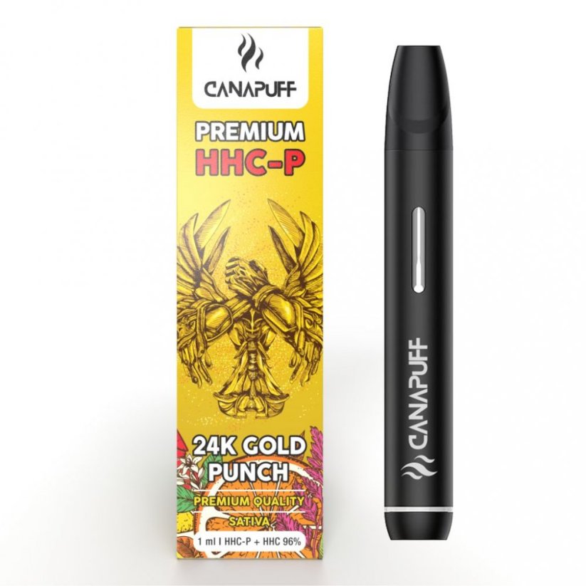 CanaPuff 24K GOLD PUNCH 96 % HHCP - Wegwerp vape pen, 1 ml