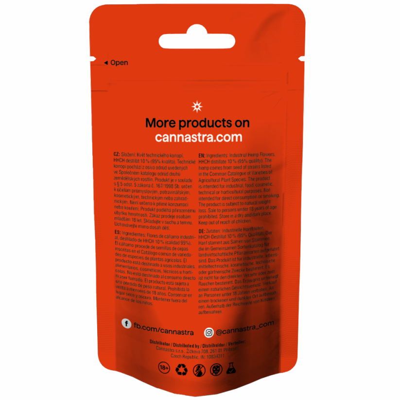 Cannastra HHCH Ziedu krāsa Magic, HHCH 95% kvalitāte, 1g - 100 g