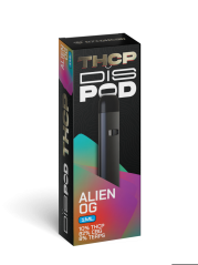 Tšekin CBD THCP Vape Pen disPOD Alien OG 10% THCP, 82% CBG, 1 ml