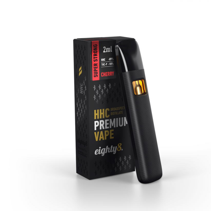 Eighty8 Superstrong HHC Vape Cherry, 89 % HHC, 10 % THCP, CCELL, 2 ml