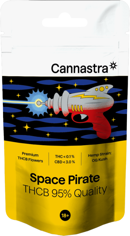 Cannastra THCB-blomma Space Pirate, THCB 95% kvalitet, 1g - 100 g