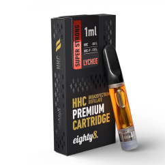 Cartucho Eighty8 Superstrong HHC Lychee, 84 % HHC, 15 % HHCP, CCELL, 1 ml