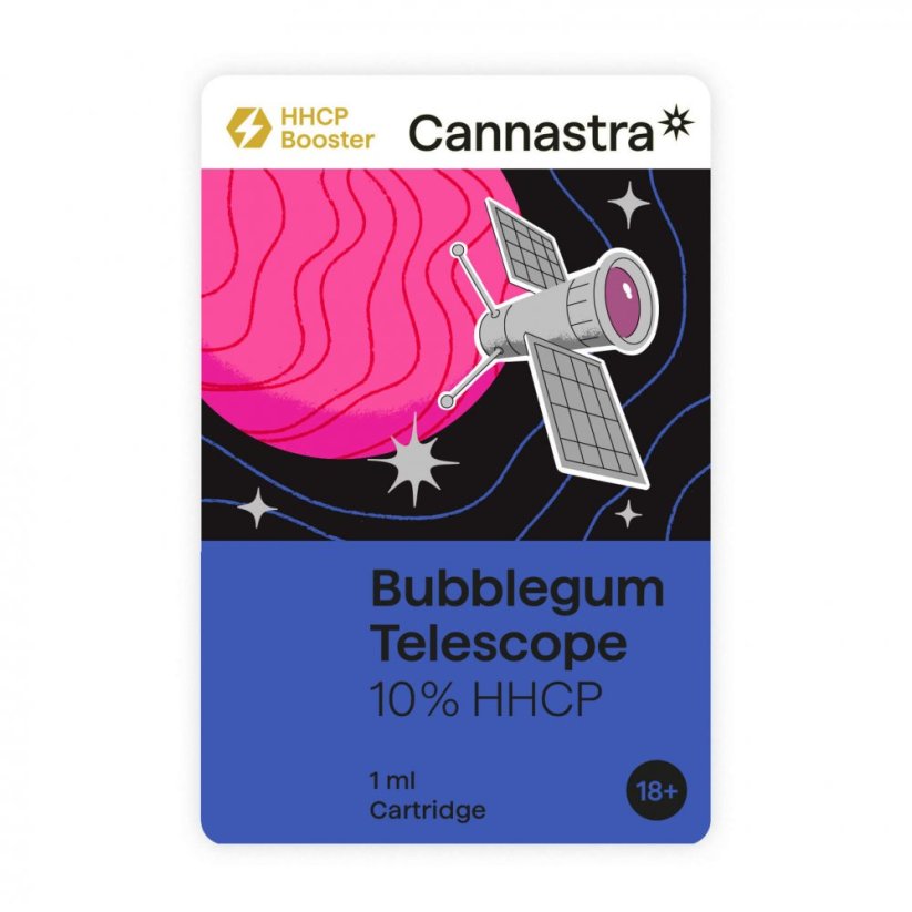 Cannastra HHCP Cartuș Bubblegum Telescope, 10 %, 1 ml