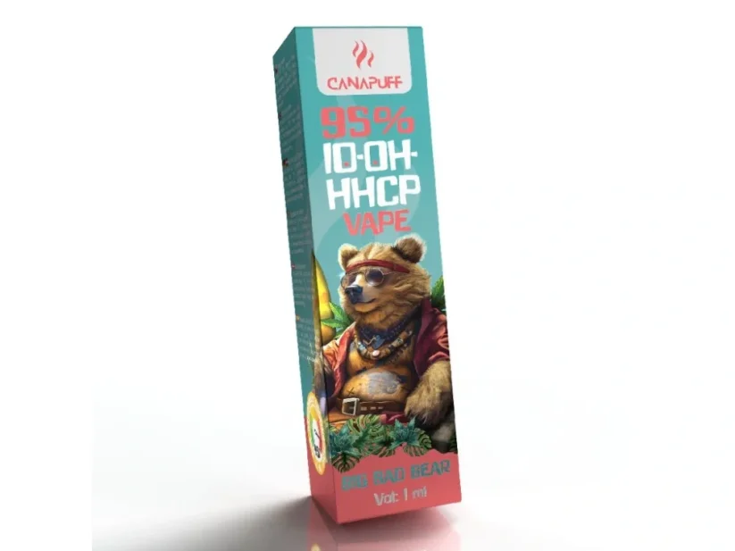 CanaPuff 10-OH-HHCP Kertakäyttöinen Vape Pen Big Bad Bear, 10-OH-HHCP 95 %, 1 ml