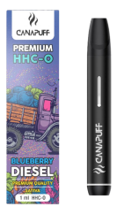 CanaPuff Blueberry Diesel 96 % HHC-O - Kertakäyttöinen höyrykynä, 1 ml