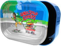 Best Buds Thin Box Rolling Tray with Storage, Girl Scout Cookies (Boîte à rouler avec rangement, biscuits scouts)