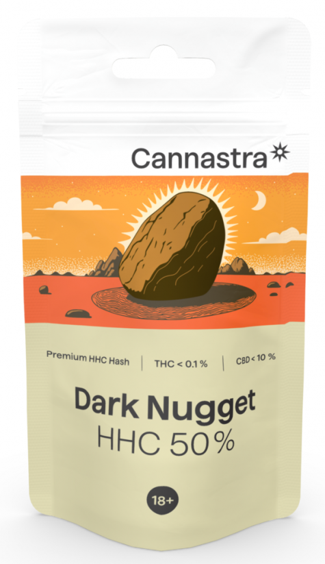 Cannastra HHC Dark Nugget Hash 50 %, 1g - 100g - 100g