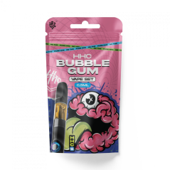 Čekijos CBD HHC rinkinys baterija + kasetė Bubble Gum, 94 %, 0,5 ml