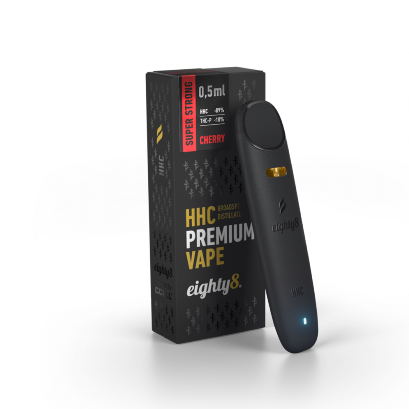 Eighty8 Superstarke HHC Vape Kirsche, 89 % HHC, 10 % THCP, CCELL, 0,5 ml