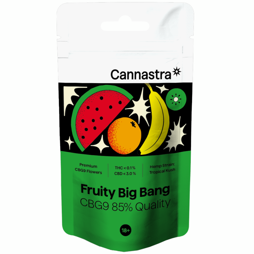 Cannastra CBG9 Fruto Fruity Big Bang, CBG9 85% qualidade, 1g - 100g